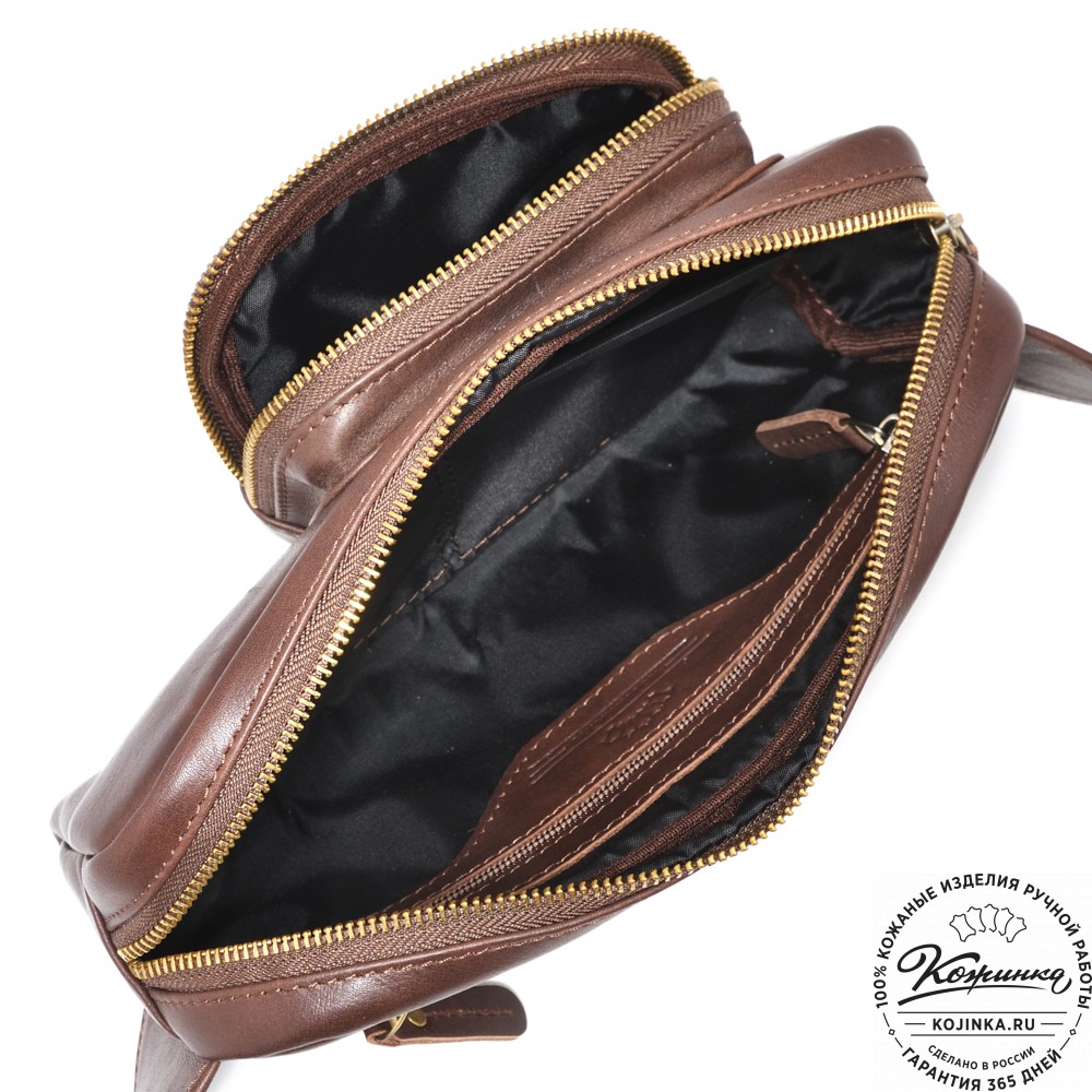 Мужская кожаная сумка "Серж" (коричневая)